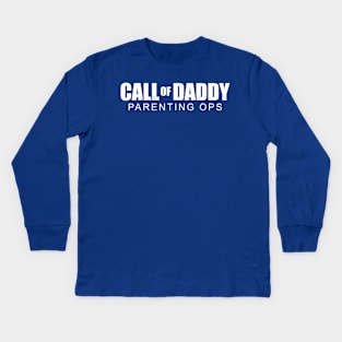 Call Of Daddy Parenting Ops Kids Long Sleeve T-Shirt